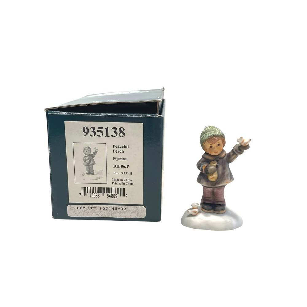 Vintage Goebel Figurine‎ #BH86/P Peaceful Perch Girl Holding Bird Berta Hummel